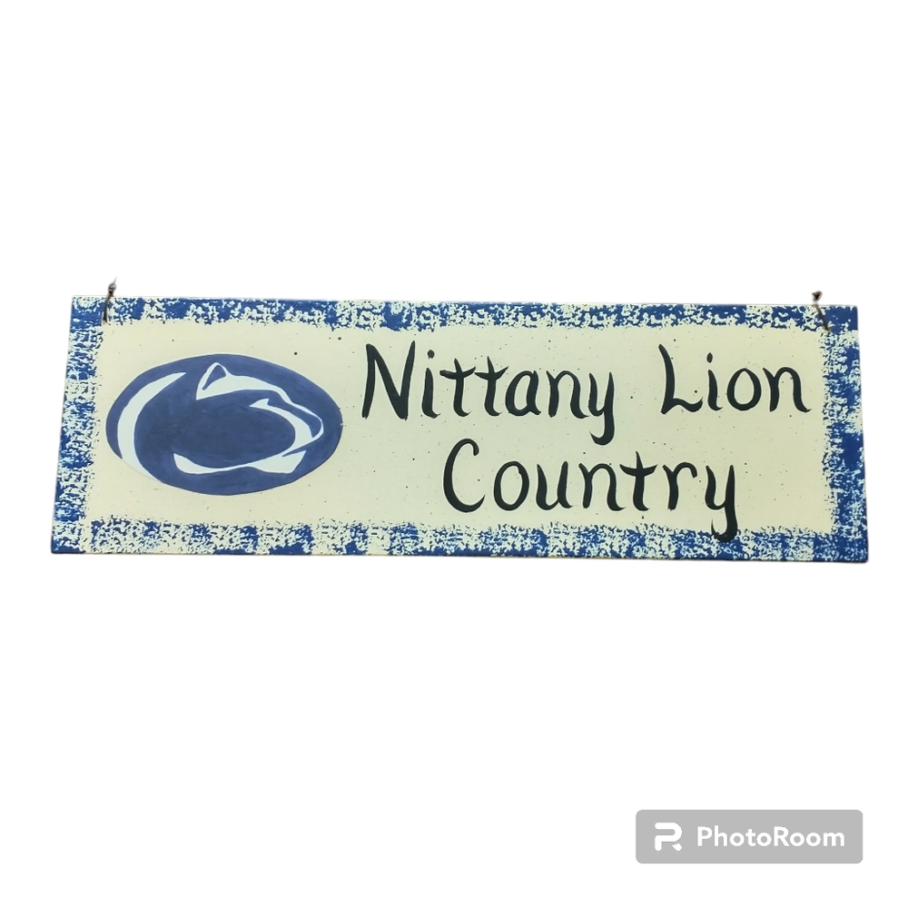 Wooden Penn State Nittany Lion Country Hanging Sign